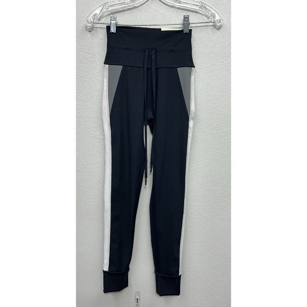 Offline by Aerie Goals 7/8 Legging Jogger Women’s Size Small Black White Stripe